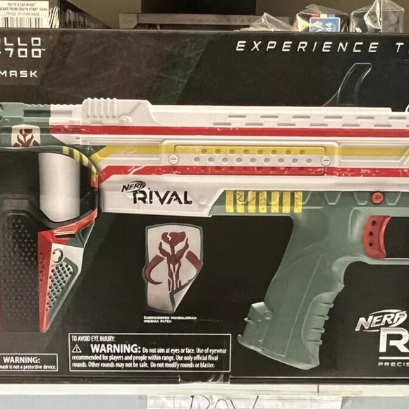 NEW Nerf Rival Star Wars Apollo XV-700 Blaster Face Mask Boba Fett Insignia - Picture 1 of 2